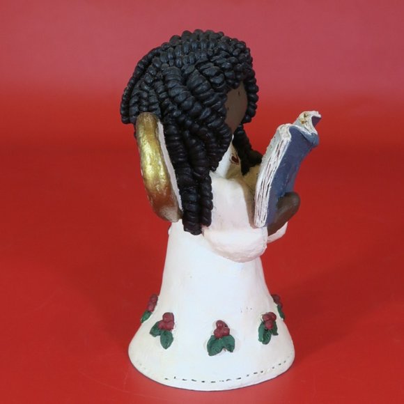 GAIL LAURA VTG 1992 Signed Black African American Christmas Angel Resin Figurine - Picture 2 of 12